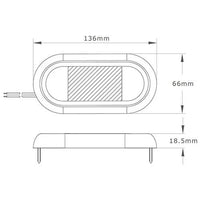 LED binnenverlichting | zonder schakelaar 13cm | 12-24v | 4500K | B15GS-213