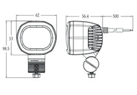 RED line LED heftruck lamp | 10-80v | 50cm. kabel | D14358