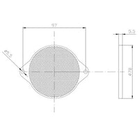 Amber reflector | 78 x 5,5mm. | schroefmontage | VRF-200A