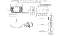 LED markeringslicht neon rood compact | 12-24v | 50cm. kabel | MV-3390R