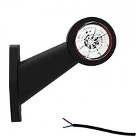 Links | LED breedtelamp | schuine steel | 12-24v | 20cm. kabel | M10BV-301RW
