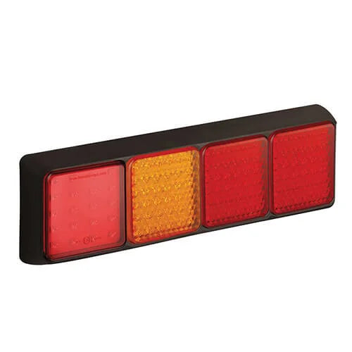 LED achterlicht met zwarte rand | 12-24v | 40cm. kabel | 80BFARRME
