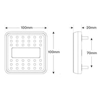 LED (2-Pack) Compact heavy duty achterlicht 12v - IP68 | 211BAR2
