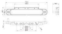 LED Slimline markeerlicht wit beugel 12-24v 50cm kabel | MV-6550W