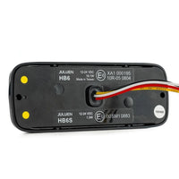LED R65 flitser + Halo-ring, amber-wit 12-24v