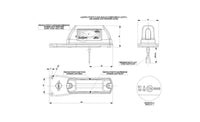 Links | LED markeringslicht rood | 12-36v | 50cm. kabel | MB-4501RW