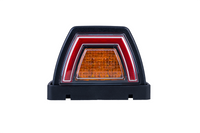 LED toplamp neon rood incl. knipperlicht 12-24v, 50cm kabel