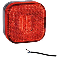 LED markeringslicht rood | 12-24v | 50cm. kabel | M10MV-900R