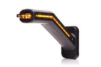 LED breedtelamp links incl. knipperlicht, dark lens 12-24v