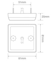 LED compact achterlicht | 12-24v | 30cm. kabel | 81STIM