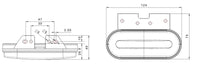 LED markeringslicht amber | 12-24v | 50cm. kabel | M10MV-750A