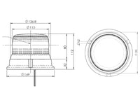 R65 LED zwaailamp, amber-laag 12-24v, 3-boutsmontage | S07ZL701A