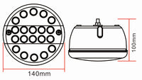 LED achterlicht met D-homologatie | 12-24v | 140ESTIMD