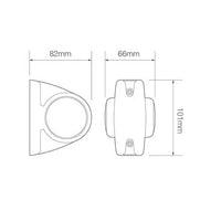 LED breedtelamp met korte steel | 12-24v | 20cm. kabel | 1004RWM