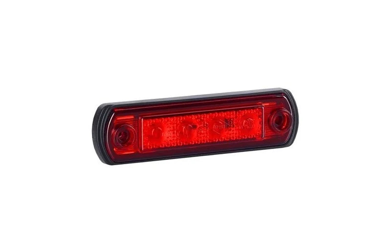 LED markeringslicht rood met beugel | 12-24v | 50cm. kabel | MV-5250R