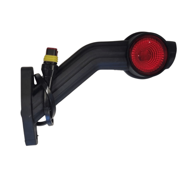 LED breedtelamp rechts, schuine steel 12-36V Superseal | M10BV-702RWA-SS