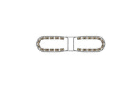 LED flitsbalk amber | 13 serie | ECE-R65 amber | transparant | 770mm | 24 LED's | 13-00002-E