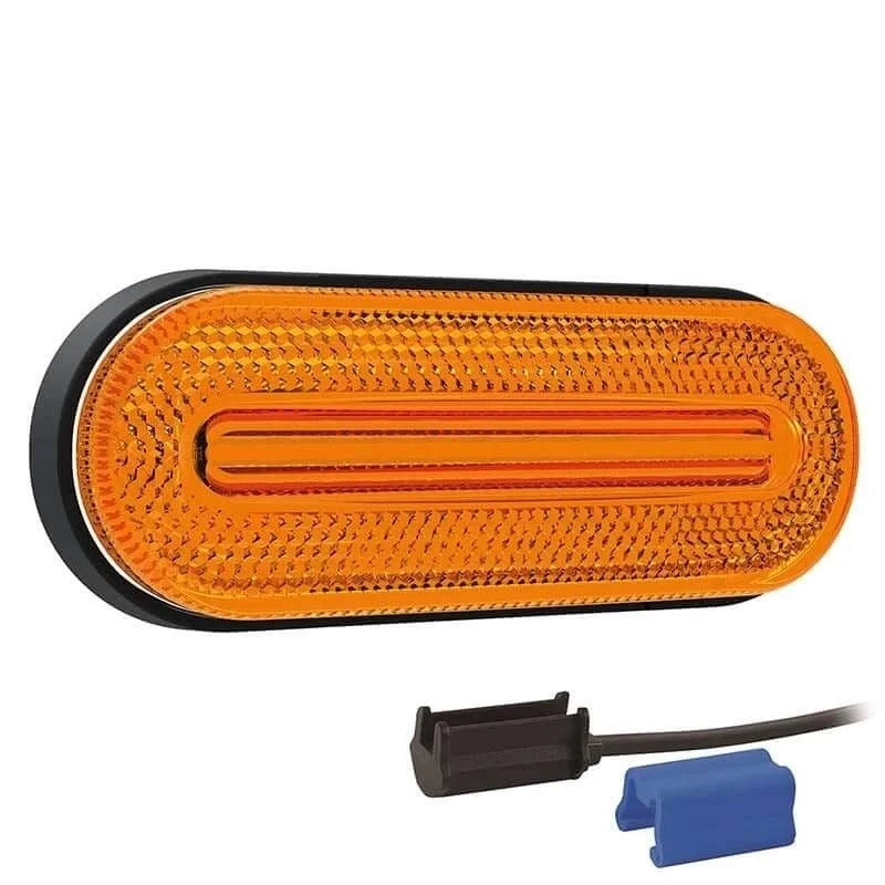 LED markeringslicht amber | 12-24v | 0,75mm². connector | M10MV-710A