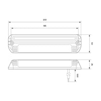 LED Hoekwerklamp | zwart | 1980 lumen | 12-24v | 11,5 Watt | SL200BM