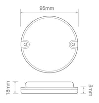 LED achterlicht zonder kentekenlicht | 12-24v | 20cm. kabel | 95STIM