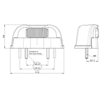 LED kentekenverlichting | 12-36v | volt 50cm. kabel | MK-1600