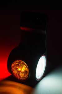 LED breedtelamp links neon rood-wit-amber 12-24v 60cm kabel
