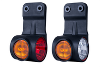 LED breedtelamp rechts rood-wit-amber 12-24v 60cm kabel