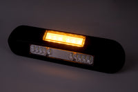 LED zij-werklamp + amber R65 flitser, 4000K, zwart huis 12-2 | WFF-1210ZA