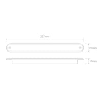 LED combinatielicht slimline zwarte lens | 24v | 40cm. kabel | 235BSTI24