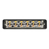 LED flitser 6 LED's | R65 | ultra platte slimline | amber | 10-30v | S11F6002