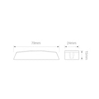 LED flitser 3 LED's | R65 | slimline | amber | 10-30v | SLED3DVAR65