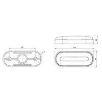 LED markeringslicht rood | 12-24v | 50cm. kabel | M10MV-700R