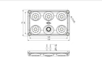 LED interieurlamp - Touch - Rood-wit - 5000K - 12-24v - IP65 | BTS-1500RW
