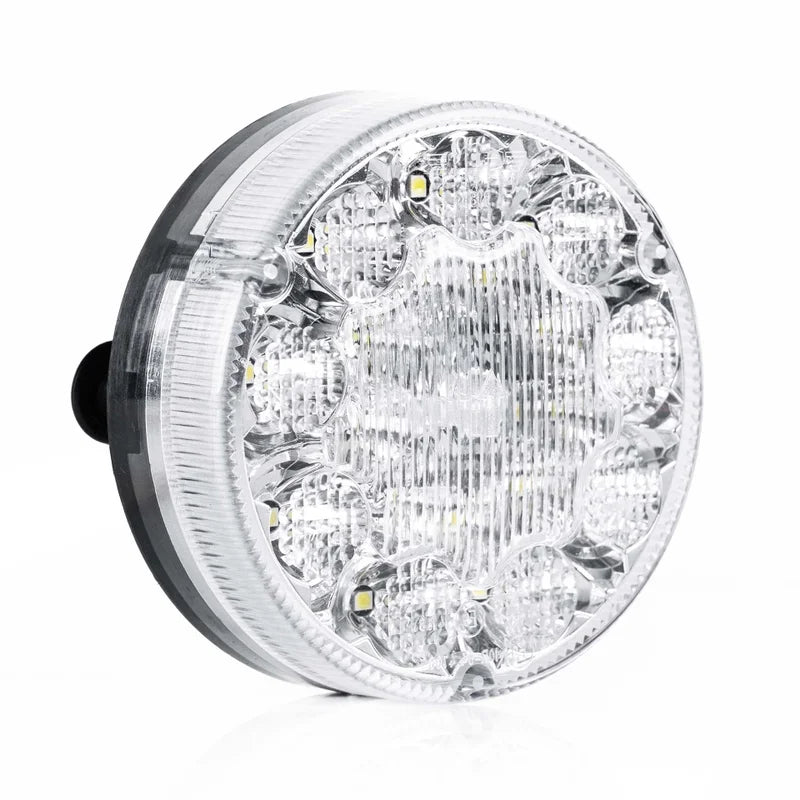 LED achteruitrijlicht rond, transparante lens 12-24v 50cm kabel | VC-5410