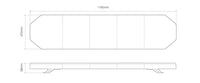 LED zwaailampbalk | R65 | 1185mm | 12-24v | EQPLB1185R65AM