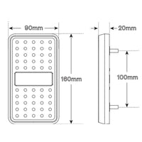 LED Compact heavy duty achterlicht 12v - IP68 | 212BAR