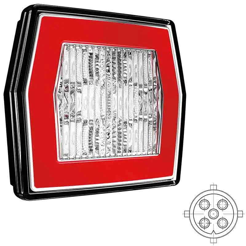 LED achteruitrijlicht met achterlicht | 12-24v | 5-PIN aansluiting | V10C2-770B5