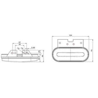 LED zij-markering met knipperlichtfunctie | 12-24v | 50cm. kabel | M10ZK-150A