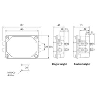 Connectionbox laag model 1 x 8 aansluiting IP54