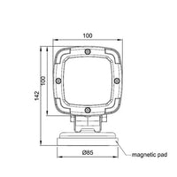 LED werklamp 1700 lumen op magneetvoet 12-24v 3.0m krulsnoer | WF-3617MM30