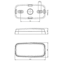 LED markeringslicht wit | 12-24v | 0,75mm². connector | MV-1210W