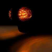 LED dark pendellamp amber, haakse steel, 12-24v, 50cm kabel