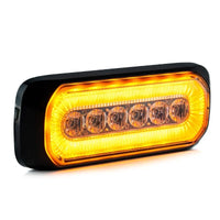 LED R65 flitser + Halo-ring, amber-amber 12-24v