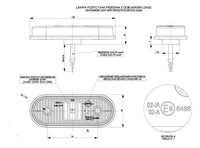 LED markeringslicht wit 12-24v 50cm kabel | MV-6400W