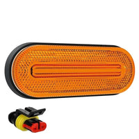 LED markeringslicht amber 12-36V 1,2m. kabel + Superseal