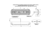LED markeringslicht amber met beugel | 12-24v | 50cm. kabel | MV-5250A