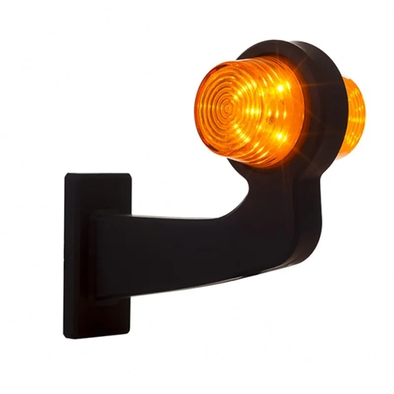 LED pendellamp amber | haakse steel | heldere lens | 12-24v | MB-1013A