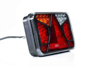 Links | LED achterlicht met kentekenlicht | 12-24v | 7-functies | 100cm. kabel | VC-4511
