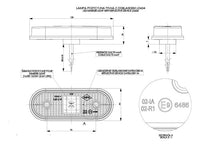 LED markeerlicht wit 12/36V 0,5m. kabel +Superseal