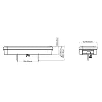 Rechts | LED neon achterlicht | 12-24v | 8-PIN met 4x SuperSeal | VC-2002B8SS